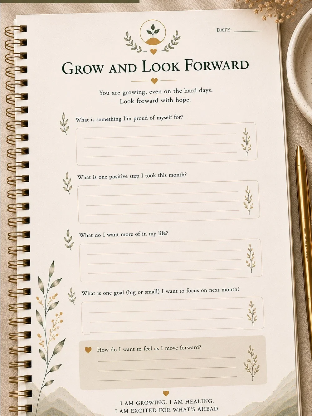 Burnout Recovery OS Wellness-Burnout-Overwhelmed Minds Reset Journal-Self Care